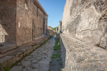Fototapeta na wymiar A roman street pompeii Italy