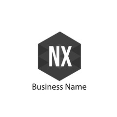 Initial Letter NX Logo Template Design