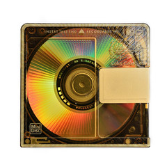 Mini Disc for recording and listening to sound on an isolated background.
