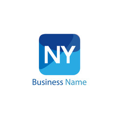 Initial Letter NY Logo Template Design