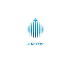 Arrow icon. Vector flat style illustration Abstract business logo template. Logo concept of Progress development, application, Business strategy, Geometric design element, delivery company.