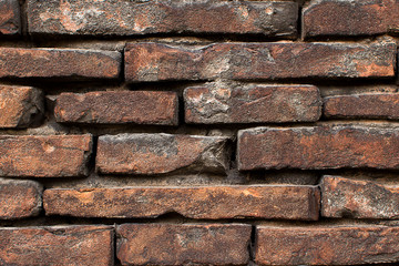 Red brown brick wall background or texture.