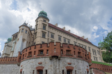 Fototapeta premium Ancient facade of the building Wawel Castle City of Krakow Poland