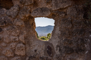A Window through the old roman ruins in Pompeii, Italy - 232366283