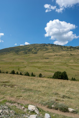 Mountains in the Pyrenees through the valley of Aran