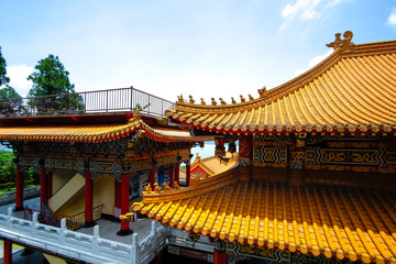 Fototapeta na wymiar Temple at Sun Moon Lake in Taiwan