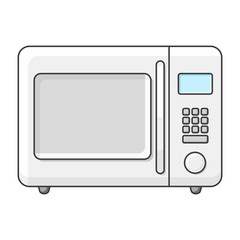Kitchen microwave icon. Vector illustration on white background