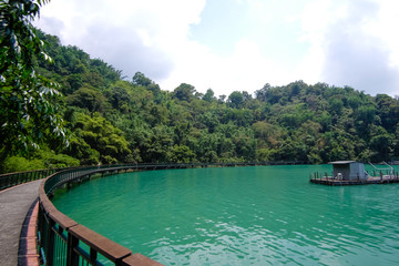 Fototapeta premium View of Sun Moon Lake in Taiwan