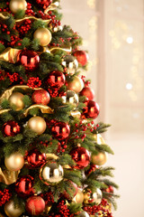 Dettaglio albero di Natale addobbato