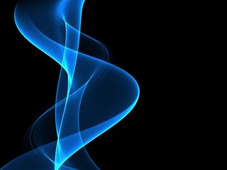 Naklejka premium Abstract blue flow wave background