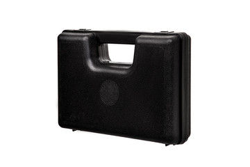 Black case for guns isolated for white