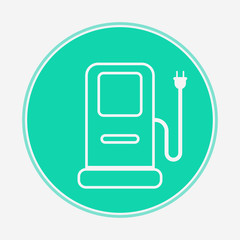 Charging station vector icon sign symbol