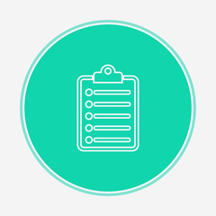 Clipboard vector icon sign symbol