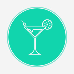 Cocktail vector icon sign symbol