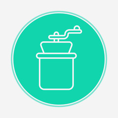 Coffee grinder vector icon sign symbol