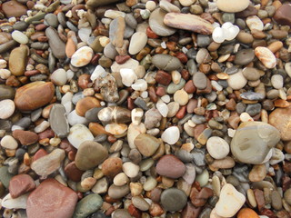 Pebble. Abstract background with sea or river smooth stones