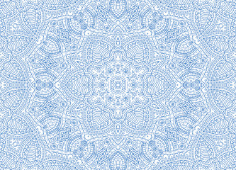 Blue abstract outline pattern on white