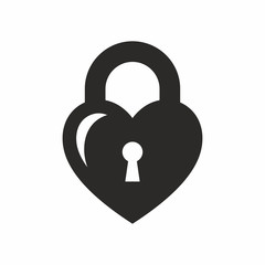 Heart lock vector icon