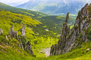 Beautiful view of Carpathian mountains, landscape background