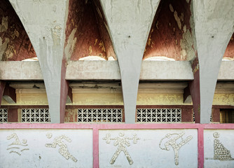 Detail Jose Marti stadium in Havana. Cuba