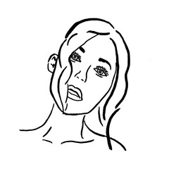  Silhouette of a young woman 