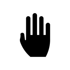 Hand glyph icon