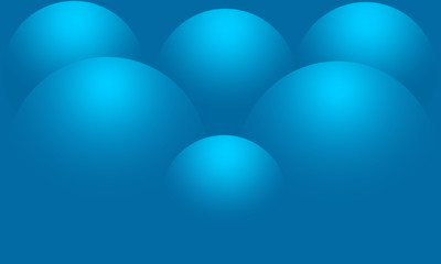 Abstract blue background with balls. Vector 3D graphic illustration.