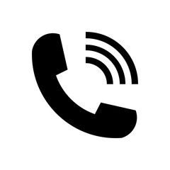 Handset, call glyph icon