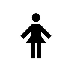 Female figure glyph icon