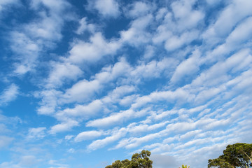 Obraz na płótnie Canvas Clouds Formation Above Takapuna Beach Auckland New Zealand