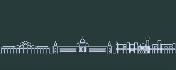Bengaluru Single Line Skyline