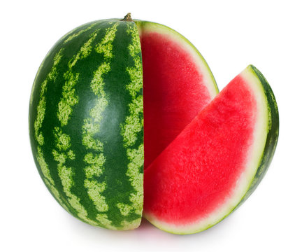 Fresh Watermelon On White Background