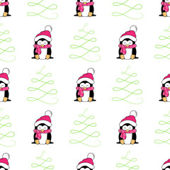 Merry Christmas and Happy New Year. Seamless backgrounds with traditional holiday symbols. Best choice for cards, invitations, printing, party packs, party invitations, digital scrapbooking.