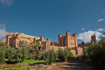 Kasbah Ait Ben Haddou in the Atlas Mountains of Morocco. UNESCO World Heritage Site since 1987. Several films have been shot there