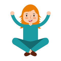 little girl stretching her arms