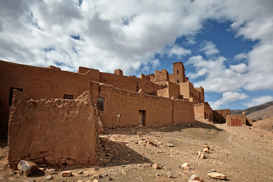 Kasbah And Old Homes In An Old Village In The Beautiful Draa Valley In Morocco