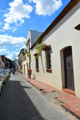 Streets of the colonial city of Santo Domingo, Dominican Republic, local color