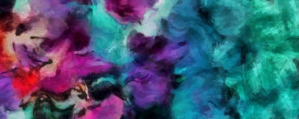 Impression color mix abstract texture art. Artistic bright background. Oil painting artwork. Modern style graphic wallpaper. Large strokes of paint. Colorful pattern for design work or wallpaper.