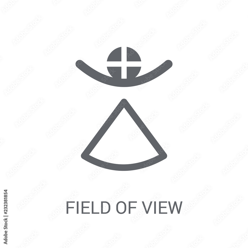 Poster field of view icon. trendy field of view logo concept on white background from artificial intelligen