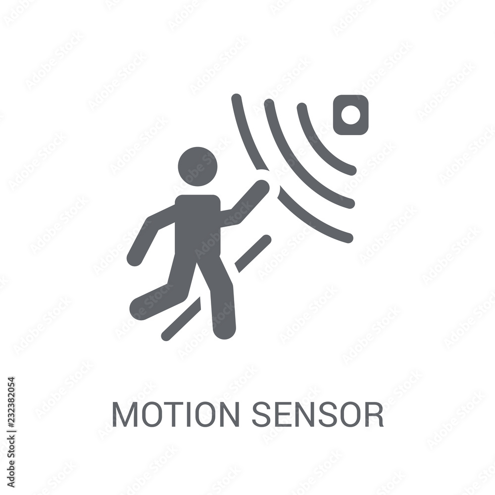 Poster motion sensor icon. trendy motion sensor logo concept on white background from artificial intelligen