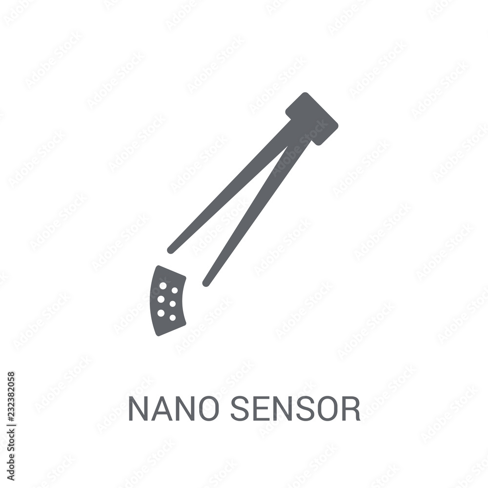 Poster nano sensor icon. trendy nano sensor logo concept on white background from artificial intelligence c