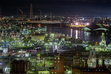 Fototapeta premium 工場夜景 (10月)