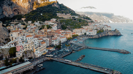 Fototapeta na wymiar Amalfi from above