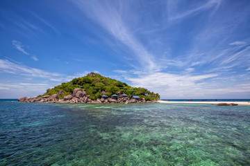 paradise island Koh Tao the clear water sea and blue sky, heaven for travel holiday in summer season
