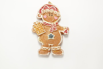 Fototapeta na wymiar christmas ornament cookie isolated
