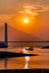 Obraz premium sunset at the sea