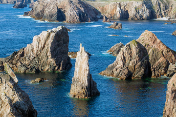 Sea stacks near Mangersta , isle of Lewis, outer hebrides , scotland