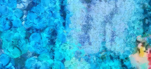 Impression color mix abstract texture art. Artistic bright background. Oil painting artwork. Modern style graphic wallpaper. Large strokes of paint. Colorful pattern for design work or wallpaper.