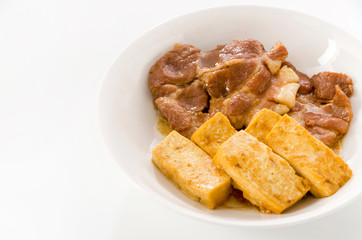 豚肉と豆腐の甘辛煮