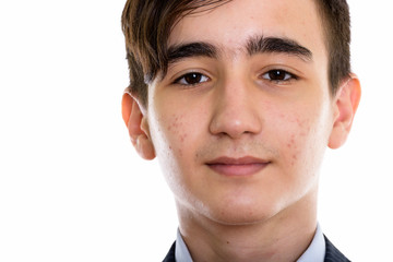 Fototapeta premium Close up of young handsome Persian teenage businessman